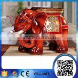 Customized High Quality Poly Resin Decorative Elephant Stool thumbnail-3