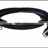 high performance black braid gold plated dvi cable
