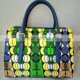 Wholesale African Ankara Wax Print Fabric Women Handbags African Model All Kinds of Handbags Leather Purse thumbnail-3