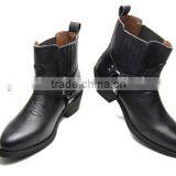 Cowhide Leather Fashion Men and Women Western Ankle Boots Botas Factory thumbnail-3