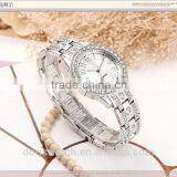Custom Sales Alloy Promotional Wrist Watch PC21S Movement Silver Watch With Bright Stone on the Case thumbnail-3
