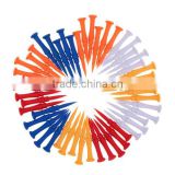 50Pcs 75mm Mixed Color 3 Sections Step Down Golf Tees