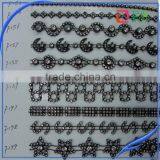 ab Crystal Rhinestone Applique Peacock Prom Dress Fringes for Clothes Wedding Decoration