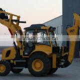 Green Backhoe Loader