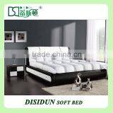 White Leather California King Bed DS-869