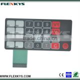 High performance flat circuit non-tactile keys poly dome membrane board