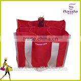 high quality 6 bottle wine bag,wholesale wine bag for promotional,non woven wine bag in box wine cooler