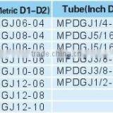 Quick Connect Fitting , Plug in Reducer Run Tee Air Fitting , Quick Pneumatic Fitting thumbnail-2