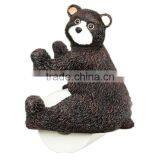 Personalized Handmade Painted Decorative Poly Resin Bear Toilet Paper Roll Holder thumbnail-1