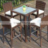 Garden Bar Furniture, Garden Rattan Bar Table and Chair thumbnail-1