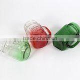 Colorful Glass Mason Jar With Emboss Logo and Lid thumbnail-4