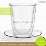 Unique Design Promotion Borocilicate Glass Drinking Cup And Saucer thumbnail-4