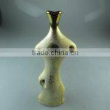 Beautiful Golden Porcelain Type Vase With Flower Design Mordern Design thumbnail-1