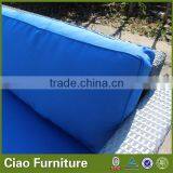 Outdoor Furniture Cover Grey Color Outdoor Sofa With Blue Cushion thumbnail-4