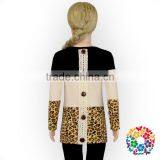 Black Champagne Leopard Long Sleeves Baby Girl Spring Wholesale t Shirts thumbnail-5