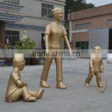 Fiberglass Children Play Sculpture Statue thumbnail-1