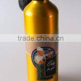 Gold Color Aluminum Water Bottle With Plastic Cap thumbnail-3