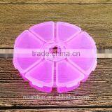 Round Plastic Medicine Cute 8 Slots Fancy Storage Pill Box thumbnail-1