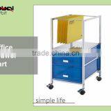 Rolling Office File Documents Holder With KD Drawer Organizer Trolley Cart thumbnail-4
