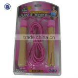 Rope Skipping, Rubber, Wood Handle, Cheap thumbnail-1