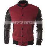High Quality Letterman Varsity Jacket / Leather Sleeve Varsity Bomber Jacket