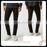 Black Twill Stretch Skinny Chinos New Fashion Men's Solid Slim Fit Cotton Casual Pants Trousers thumbnail-1