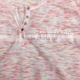 Women Stock Apparel V-neck Slub Cotton T-shirt thumbnail-4