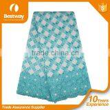 Factory Price Custom Design Guipure Embroidery Mint Green Lace Fabric thumbnail-1