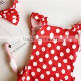 Wholesale Bonds Baby Clothes Polka Dot Jumpsuit Baby Girl Romper Flutter Shoulder Straps Adjustable Infant Clothing thumbnail-3