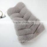 2017 Design Slim Real Fox Fur Vest Coat Woman Sleeveless Thicken Warm Genuine Fox Fur Jackets --pc249 thumbnail-4