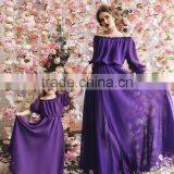 Matching Mother And Me Dresses Family Look Mother And Daughter Dresses Chiffon Maxi Dresses thumbnail-4