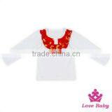 Latest Frock Designs Cotton Shirts With Arrow Ruffle Top Bib Baby Shirts Girls Tops Kids thumbnail-3