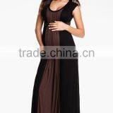 Color Block Sleeveless Fashion Maternity Dress thumbnail-1