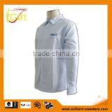 100% Cotton Design China Made Casual Workwear Light Blue Dress Shirt thumbnail-1
