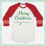 Merry Christmas Y'all Raglan Christmas Monogrammed T-shirt Baby Girls Printing Design T-shirts thumbnail-1