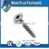 Made in Taiwan Flat Head Square Drive Robertson Wood Screw thumbnail-2