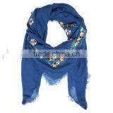 Hot Sale Square Headscarf Pure Cotton Embroidery Shawl Scarf Muslim Hijab Scarf for Women thumbnail-5