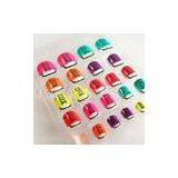 Fashionable Shoes Pattern Colorful Nail Art Lovely Fake Toe Nails Neon Color thumbnail-1