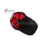 Red Ladies Trendy Embroidered Baseball Caps Velcro Strap Back Hats