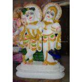 COUPLE RADHA KRISHNA STATUE HANDMADE OF POLY MARBLE HOME DECOR ART BEST GIFT