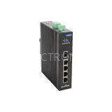 Dinrail Unmanaged Ethernet 5 Port Switch , Industrial Level - 4 Design 0.55Kg 5 Port Unmanaged Giga