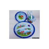 Melamine Bowl With Tray, 10'' Melamine Plate, 100% Melamine Color Plate -TD6842B thumbnail-1