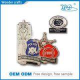 Russia Country Custom Design Zinc Alloy Antique Silver Plating Enamel Metal Pink Ribbon Lapel Pins