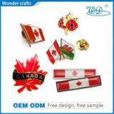 Leaf Shape Engravable Iron Imitation Gold Plated Creating Badges Epoxy Safty Tie Pins