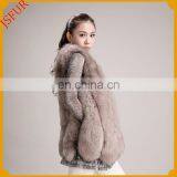 Hand Make Pluffy Hot Sale Girls Fox Fur Sleeveless Vest thumbnail-4