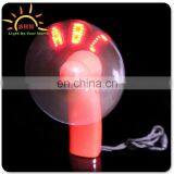 Best Selling Promotional Hot New Gift Novelty Product, ABS Battery Plastic LED Light Up Fashion Flashing Fans Gift Item Factory