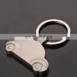 Metal Car Shape Shopping Cart Coins Keychain