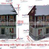 High Quality Square Tin Can With Christmas Music and Light up LED Fiber Optics thumbnail-6