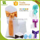 Wedding Banquet Satin Chair Cover Sashes Chair Bow Ribbon for Chair Decoration