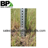 Steel square sign posts with perforated holes